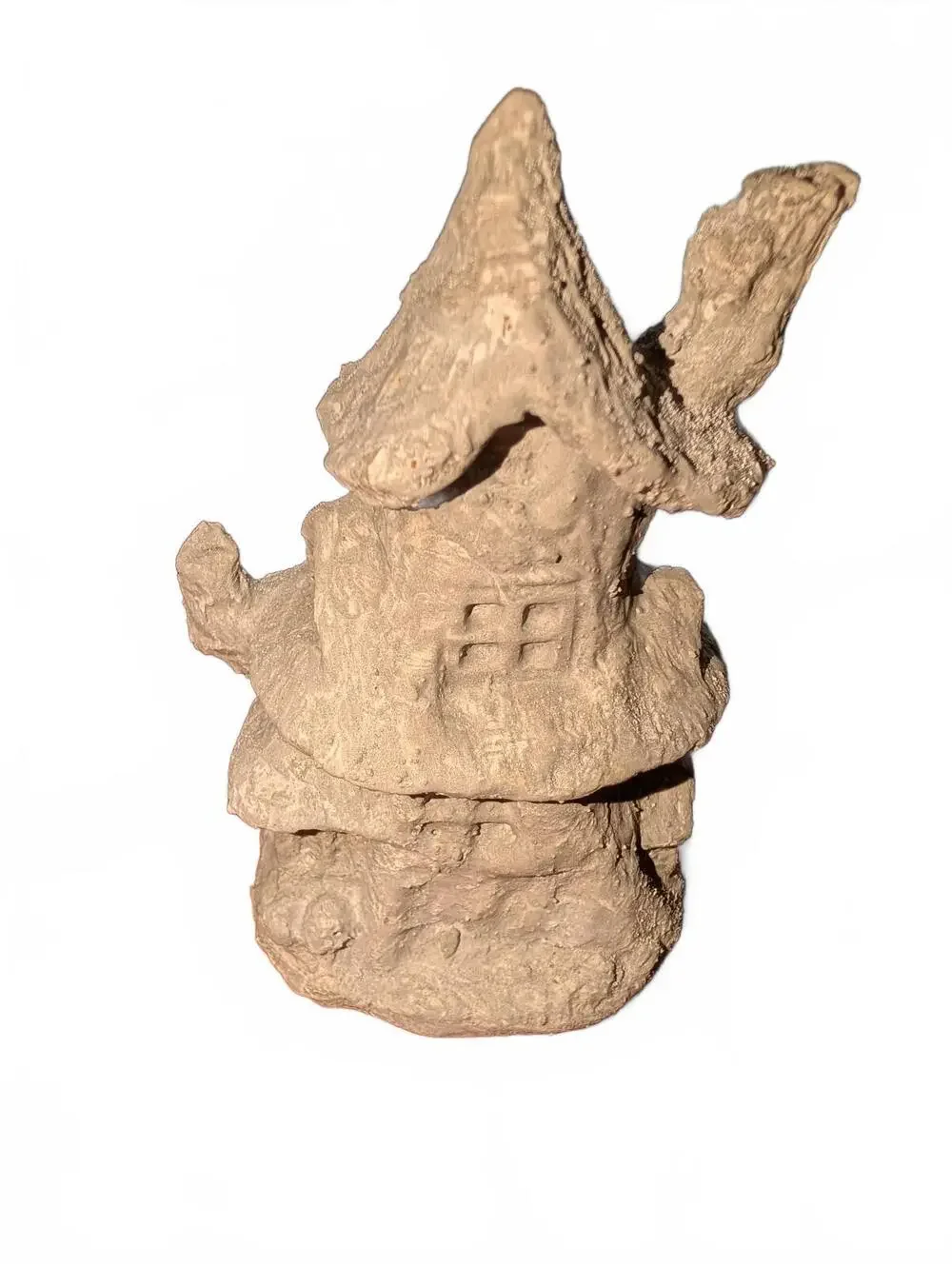 Miniature Handmade Clay Fairy House Figurine